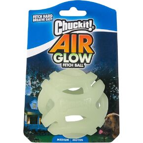تشوكت! Air Glow Fetch Ball Dog Toy ، حزمة متوسطة (2.5 بوصة) من 2 ، لسلالات 20-60 رطلاً