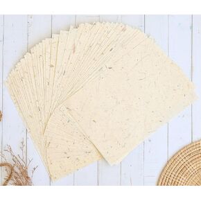 A4 Natural Banana Bark ، Leaves وما إلى ذلك ، أوراق الورق Mulberry Art Tissue Washi Design Design Craft Argami Morner Card Making Writing Painting 50 Sheets (Mixed Leaves ، Banana Bark ، وما إلى ذلك ، A4)