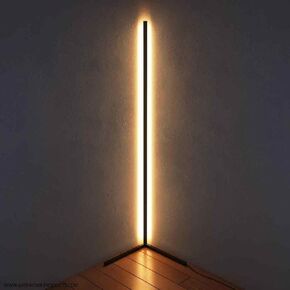 Nordic Minimalist Linear LED Nordic Corner Floor Lamp - Corner Light - Warm Bedroom Lamp, Office, Gaming, Living Room, Apartment
