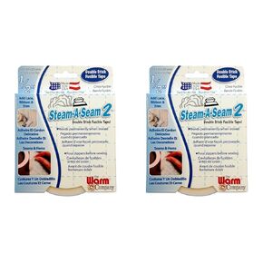 Warm Company Steam-A-Seam 2 Double Stick Fusible Tape 1/2" X20 Yards (Pack of 2)