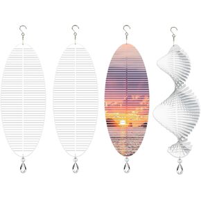 4pack 11inch تسامي الرياح الدوار الفراغات ثلاثية الأبعاد من الألومنيوم المنحوتة المنحوت