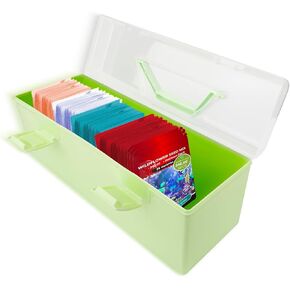 Seed Packets Organizer with Handle - Seed Storage Organizer - Seed Organizer Storage Box - Garden Seed Holder Plastic