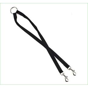 Black Double Dog Leash Lead,Adjustable Two Dog Leash Pet Traction Rope with D Coupler N Lead Collars, Harnesses and Leashes for Pet Supplies, Leashes, Double for Two Dogs