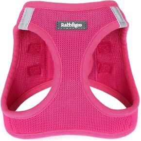 rabbitgoo Small Dog Harness, Step-in Soft Mesh Puppy Vest, Easy Walk with Safety Buckle, Breathable Reflective Pet Harness for Small Sized Dogs, Rose Red S