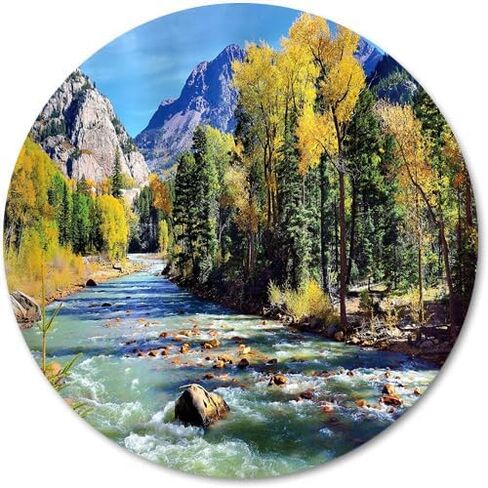 Retro Blue and Beige Floral Print Art Round Mouse Pad, Vintage Oriental Persian Design Circular Mouse Pads in Saudi Arabia