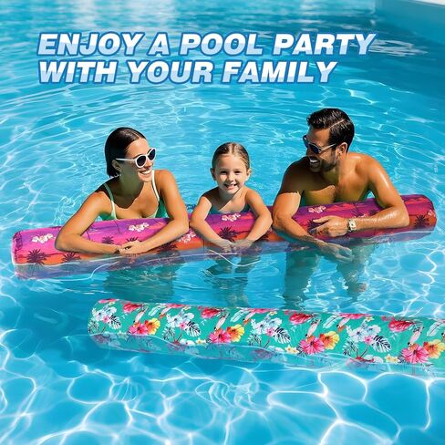 Inflatable Swim Pool Noodles, 2 Pack Inflatable Jumbo Pool Noodles Floats, 56 Inch x 6.5 Inch Pool Floats for Adults, Pool Floats Toys for Swimming Pool, Beach & Lake in Saudi Arabia
