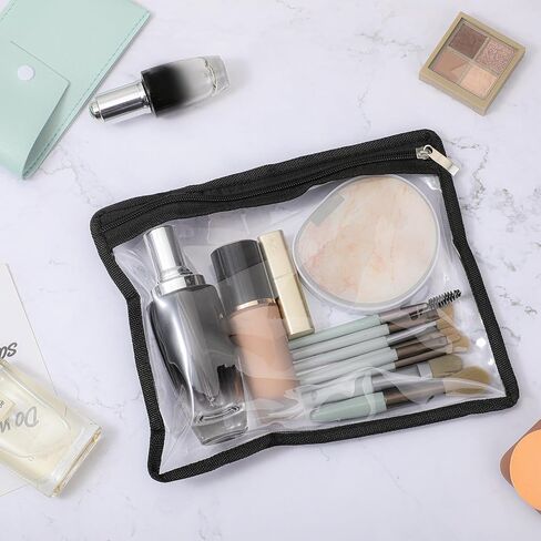 Outus 8 PCS Clear Zipper Pouches Pencil Pounces PVC Pouch Makeup Pouch Glomed Volder Multi Disport Pouch Document File Fister ، Foster Supplies (Black Deving ، 15.3 × 10.8 inch) in Saudi Arabia
