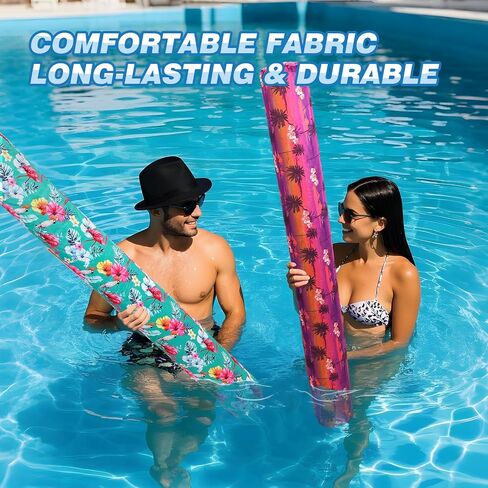 Inflatable Swim Pool Noodles, 2 Pack Inflatable Jumbo Pool Noodles Floats, 56 Inch x 6.5 Inch Pool Floats for Adults, Pool Floats Toys for Swimming Pool, Beach & Lake in Saudi Arabia