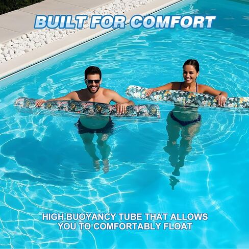 Inflatable Swim Pool Noodles, 2 Pack Inflatable Jumbo Pool Noodles Floats, 56 Inch x 6.5 Inch Pool Floats for Adults, Pool Floats Toys for Swimming Pool, Beach & Lake in Kuwait