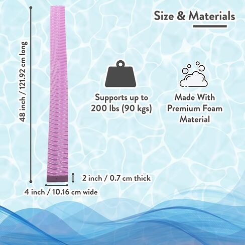 VOS Liberty Foam Pool Wavy Noodle, Premium & Big, Super Soft Pool Noodle for Swimming and Floating, Pool Floats, Lake Floats for Adults & Kids in Kuwait