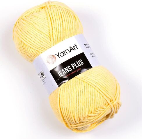 Yarn Art Jeans Plus Yarn, 55% Cotton 45% Polyacrylic, 100 g (3.5 oz), 160 m (174 yds), Yarn Weight: 4 : Worsted-Aran (11) in Saudi Arabia