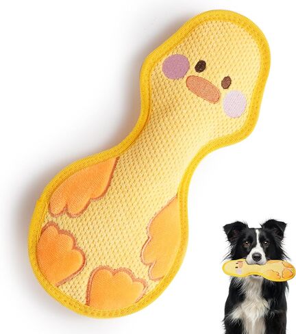 Duck Squeaky Dog Toy, New 2025 Indestructible Dog Toy for Aggressive Chewers, Stuffed Toy with Two Tough Layers, Interactive Tug Training to Keep Them Busy, Yellow in Saudi Arabia