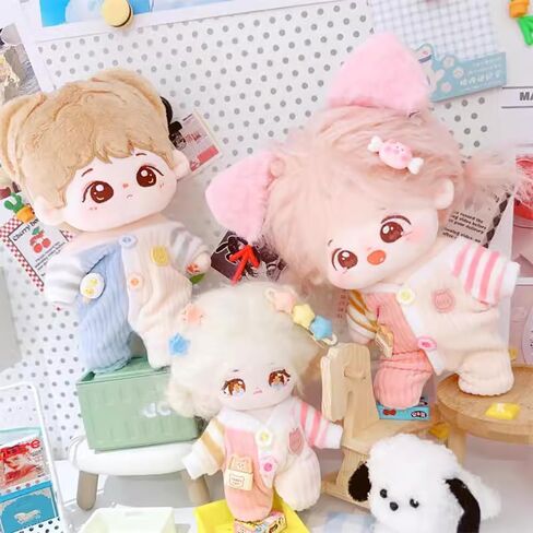 Niannyyhouse 10cm ~ 15cm 20cm Doll Doll Doll Cloths Onesie Colorblocking Suit Suit Doll Up (Blue 10cm ~ 15cm) in Kuwait