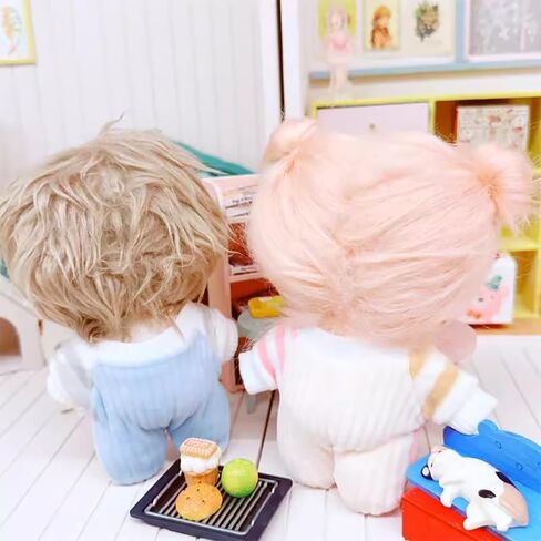Niannyyhouse 10cm ~ 15cm 20cm Doll Doll Doll Cloths Onesie Colorblocking Suit Suit Doll Up (Blue 10cm ~ 15cm) in Kuwait