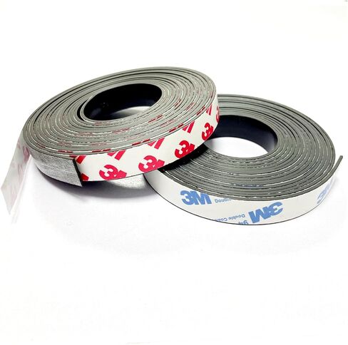 2 Rolls Magnetic Tapes, Flexible Magnet Strips with 3M Adhesive Backing, 10 Feet x 0.5"W Each Roll for DIY, Crafting, and Organizational Projects. in Kuwait