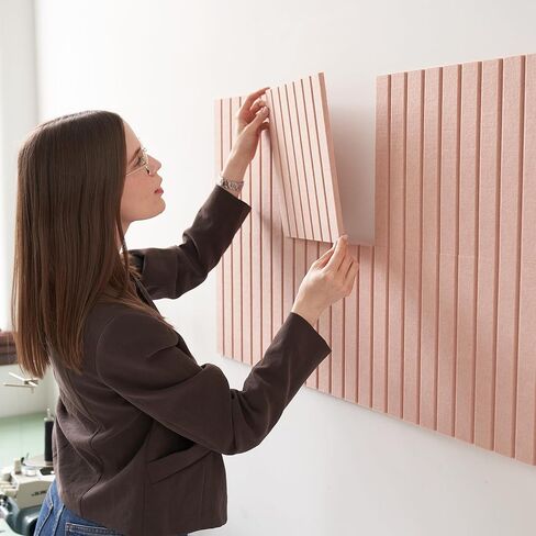 Large Felt Bulletin Board - Stylish Perfectly Sized 35" x 47" Cork Board Alternative for Office & Wall Decor – 12 Customizable Adhesive Tiles w/Golden Pins are Perfect to Display Your Photos in Saudi Arabia