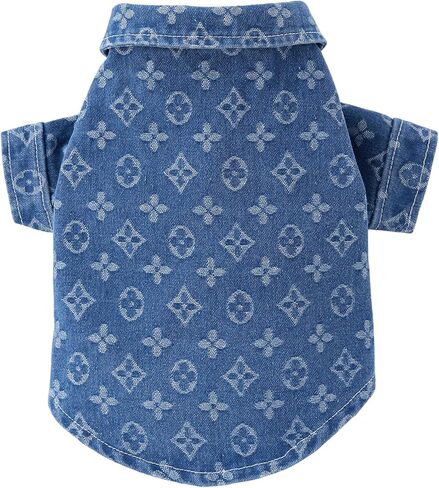 Fashionable Denim Dog Jacket, Suitable for Small to Medium-Sized Dogs to Wear All Year Round, Machine Washable, CW009 (X-Large) in Saudi Arabia