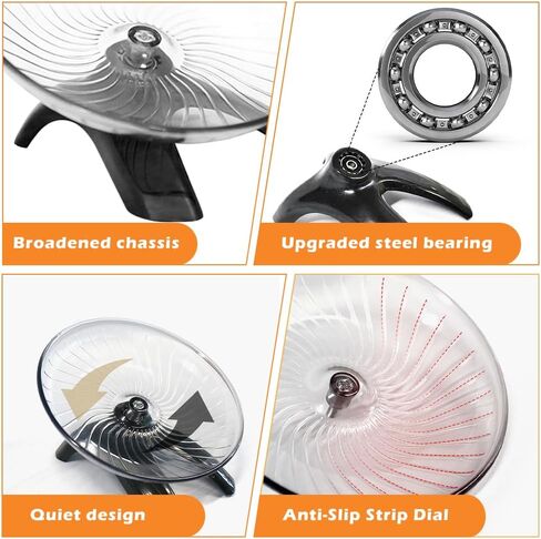 Kakalote Hamster Wheel, Hermit Crab Climbing Toys Silent Running Exercise Wheel, Small Animal Exercise Wheels Hermit Crabs Wheel for Hamsters, Gerbils, Hermit Crab Small Cage in Saudi Arabia