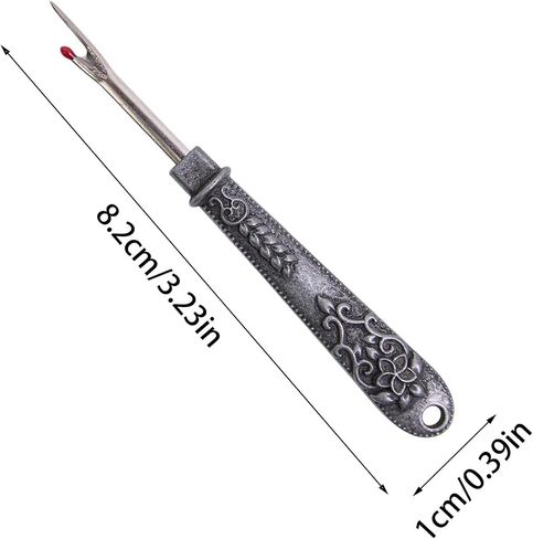 Antique Vintage Seam Ripper, Vintage Thread Remover Tool, Metal Thread Ripper Unpicker, Multi-Purpose Sewing Seam Cutter for Removing Sewing Thread (Antique Silver) in Saudi Arabia