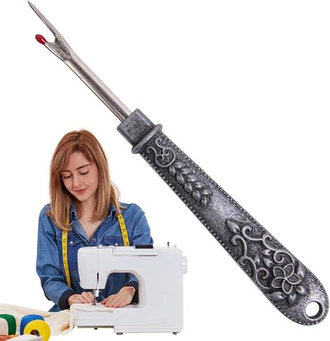 Antique Vintage Seam Ripper, Vintage Thread Remover Tool, Metal Thread Ripper Unpicker, Multi-Purpose Sewing Seam Cutter for Removing Sewing Thread (Antique Silver) in Saudi Arabia