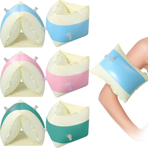 ShinyRelief 3 Pairs Arm Floaties Inflatable Arm Band PVC Striped Pool Floats Sleeves Swimming Float Rings for Men Women Water Sports Learning Training Summer for Beach Bachelorette Party in Saudi Arabia