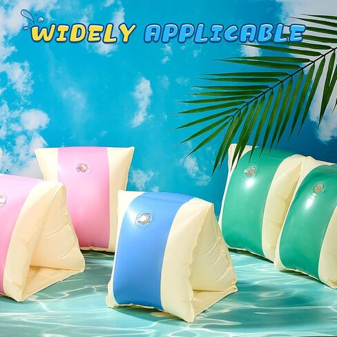 ShinyRelief 3 Pairs Arm Floaties Inflatable Arm Band PVC Striped Pool Floats Sleeves Swimming Float Rings for Men Women Water Sports Learning Training Summer for Beach Bachelorette Party in Saudi Arabia