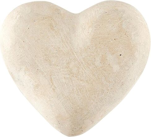 Santa Barbara Design Studio Pure Design Paper Mache Heart Decorations for Home, 2.75" x 2.75", Natural in Kuwait