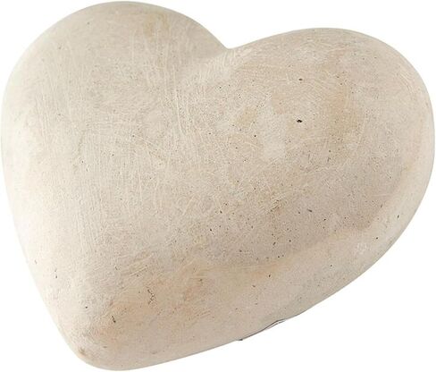 Santa Barbara Design Studio Pure Design Paper Mache Heart Decorations for Home, 2.75" x 2.75", Natural in Kuwait