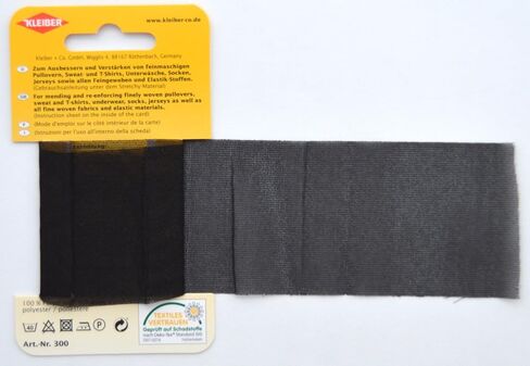 Iron On Elasticated Clothing Repair Tape, 40cm x 6cm, Grey in Saudi Arabia