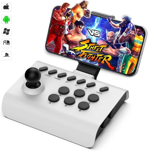 عصا التحكم في لعبة ArVin Arcade Fight Stick لجهاز iPhone iOS Android PC Fighting Stick لجهاز Nintendo Switch/PS3/PS4 Arcade Rocker Gamepad مع Turbo & Marco للمحاكيات/Cloud/PS Remote Play/Steam in Kuwait