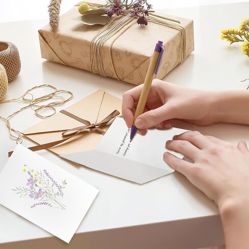 VJQ Blank cards, 24 Pack Blank Greeting Cards, Watercolor Blank Note Cards, Blank Cards 4x6 for all Occasions, 12 Design Stationary Set in Saudi Arabia