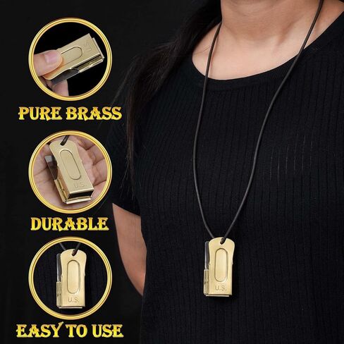 Mythrojan Brass and Steel Pet Training Clicker Puppy Dog Training Cricket Clicker U.S. Engraved WII Military Gear Metal Clicker in Kuwait