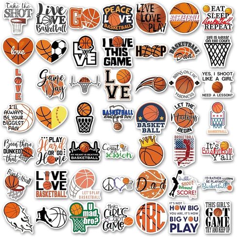 Volleyball Stickers for Kids, 50PCS Motivational Volleyball Water Bottle Decals, Love Sports Stickers Vinyl Waterproof Decals for Notebook Water Bottles Laptop Computer Phone Guitar in Saudi Arabia
