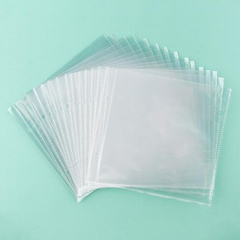 20 Pags 6" X6" Clear Plastic Binder Pockets,2 Holes 2 Pockets Per Page, can Fit More Stencils,Made Exclusively for Stencils,Die Cuts,Photos,Stamps Within Size 6x6 Storage Bills Organizer in Kuwait