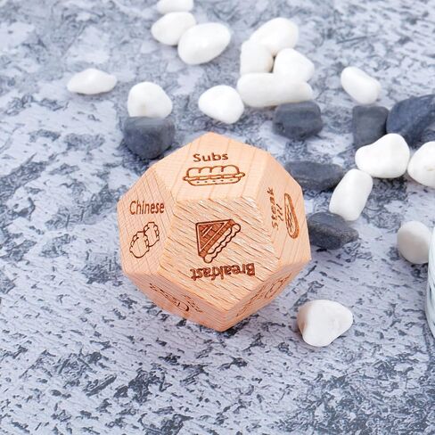 Anniversary Christmas Date Night Gifts for Wife Husband Men Women Stocking Stuffers for Adults Men Women Adult Gag Gifts Valentines Birthday Wood Food Dice Gifts for Him Her Boyfriend Girlfriend in Kuwait