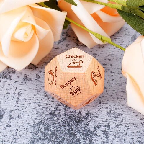 Anniversary Christmas Date Night Gifts for Wife Husband Men Women Stocking Stuffers for Adults Men Women Adult Gag Gifts Valentines Birthday Wood Food Dice Gifts for Him Her Boyfriend Girlfriend in Kuwait