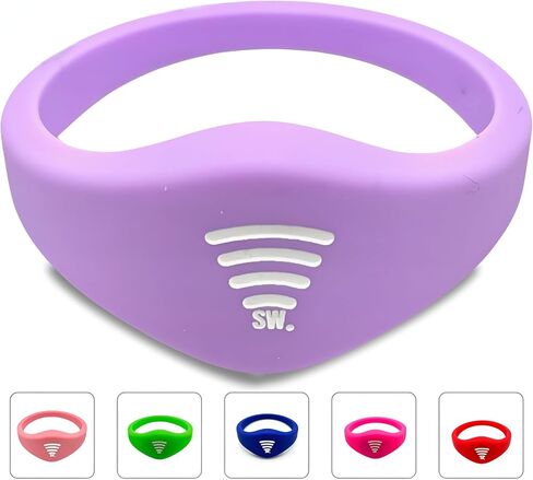 Kids ID Bracelet, Fitted NFC Safety Wristband, Waterproof Slip-On ID Band | Waterproof silicone; not GPS; wrist or ankle wear; ideal for theme parks, travel & beaches; slip-on fit in Kuwait