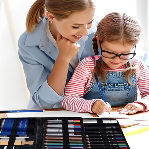 Onvavient 48-Color Colored Pencils, Drawing Pencils Sketching Kit Color Pencil Set for Beginners Kids Adults Sketching Shading Blending Crafting in Saudi Arabia
