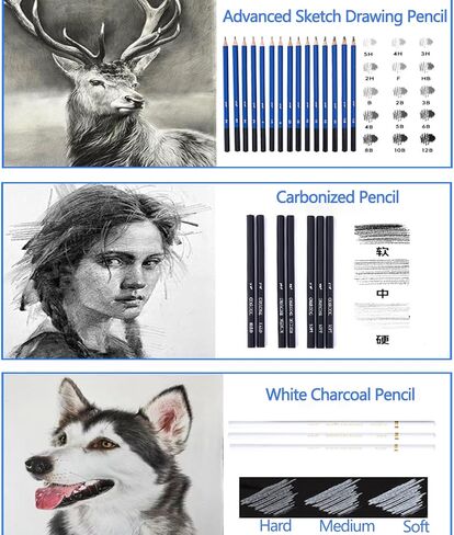 Onvavient 48-Color Colored Pencils, Drawing Pencils Sketching Kit Color Pencil Set for Beginners Kids Adults Sketching Shading Blending Crafting in Saudi Arabia