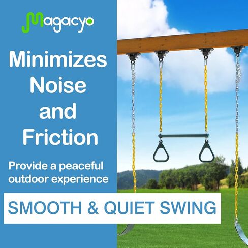 مجموعة شرفة معلقة مع محمل دوامة ، شماعات الأرجوحة الثقيلة في الهواء الطلق السقف الداخلي الفناء Playground TREENGET SWINGSES in Kuwait