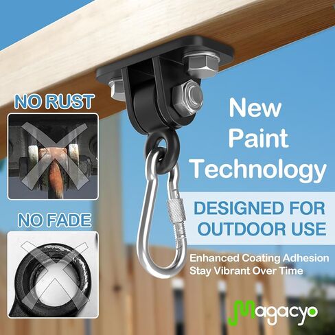 مجموعة شرفة معلقة مع محمل دوامة ، شماعات الأرجوحة الثقيلة في الهواء الطلق السقف الداخلي الفناء Playground TREENGET SWINGSES in Kuwait