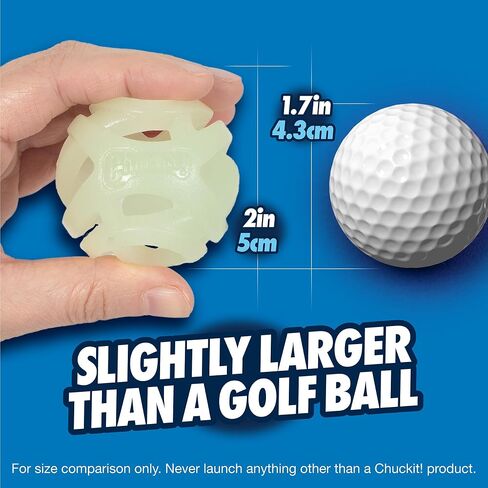 Chuckit! Air Glow Fetch Ball Dog Toy, Medium (2.5 Inch) Pack of 2, for Breeds 20-60 lbs in Kuwait