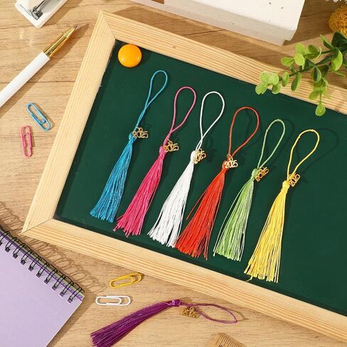 JULMELON Graduation Tassels, 50Pcs Mini Graduation Tassels with 50Pcs 2025 Year Charms for 2025 Keychain Making, Bookmark for DIY Crafts Ornaments Project, Gold in Saudi Arabia