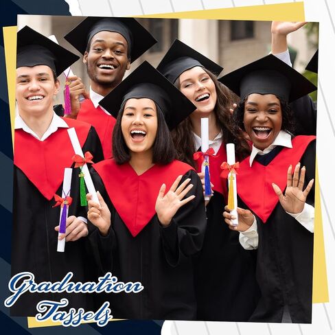 JULMELON Graduation Tassels, 50Pcs Mini Graduation Tassels with 50Pcs 2025 Year Charms for 2025 Keychain Making, Bookmark for DIY Crafts Ornaments Project, Gold in Saudi Arabia