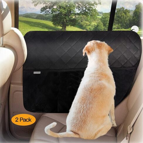 2PCS Car Door Protector for Dogs Pet Car Door Cover-Waterproof Scratchproof Nonslip Durable Car Door Protector, Machine Washable Pet Vehicle Door Guard (2 Packs Universal Fit) in Saudi Arabia