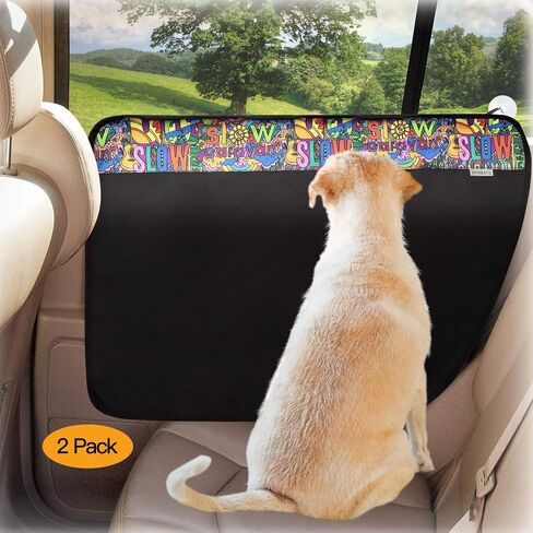 2PCS Car Door Protector for Dogs Pet Car Door Cover-Waterproof Scratchproof Nonslip Durable Car Door Protector, Machine Washable Pet Vehicle Door Guard (2 Packs Universal Fit) in Saudi Arabia