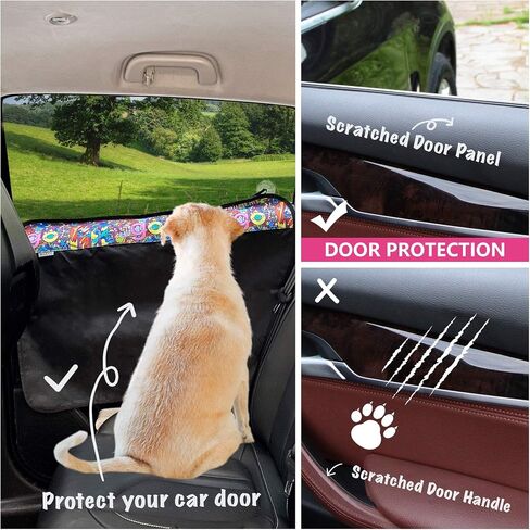 2PCS Car Door Protector for Dogs Pet Car Door Cover-Waterproof Scratchproof Nonslip Durable Car Door Protector, Machine Washable Pet Vehicle Door Guard (2 Packs Universal Fit) in Saudi Arabia
