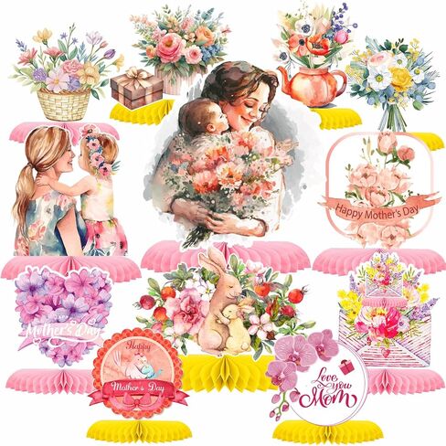 KOOY 9Pcs Mermaid Birthday Decorations Honeycomb Centerpieces, Under The Sea Party Decorations, Ocean Themed Party Decorations For Table, Mermaid Baby Shower Decorations Party Supplies in Saudi Arabia