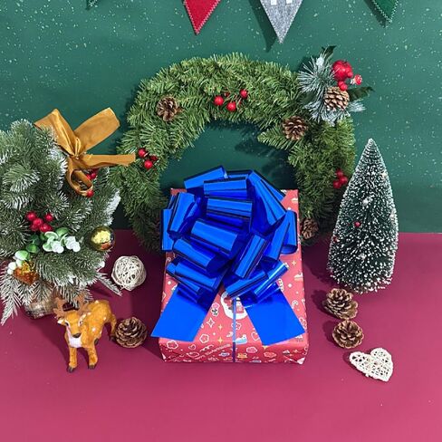 9 Inch Large Red Bows,5pcs Large Gift Bow- for Gift Wrapping, Wreath Decor, Anniversary, Gift Baskets, Christmas, Spring & Summer Events, Party Decorations (Red -2) in Kuwait