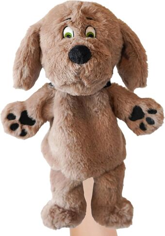 Puppet Pals 10 "Plush Brown Dog Puppet - لعبة دمية ناعمة وتفاعلية للأطفال والبالغين in Saudi Arabia